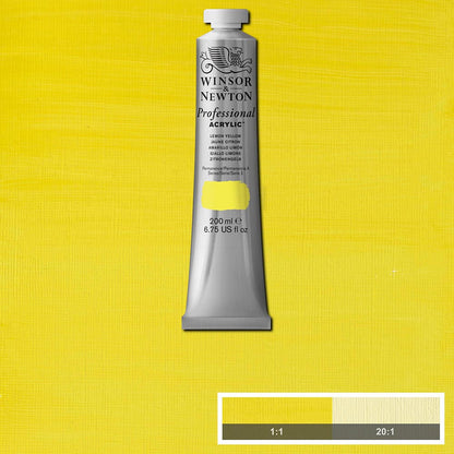 Winsor & Newton Professional Acrylic 200ml Lemon Yellow Hue 346 S.2