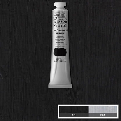 Winsor & Newton Professional Acrylic 200ml Mars Black 386 S.1