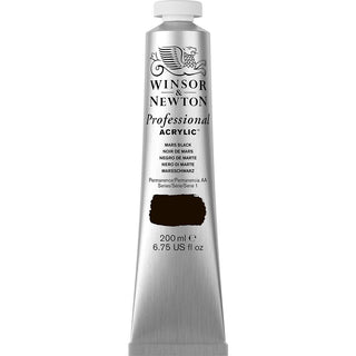 Winsor & Newton Professional Acrylic 200ml Mars Black 386 S.1