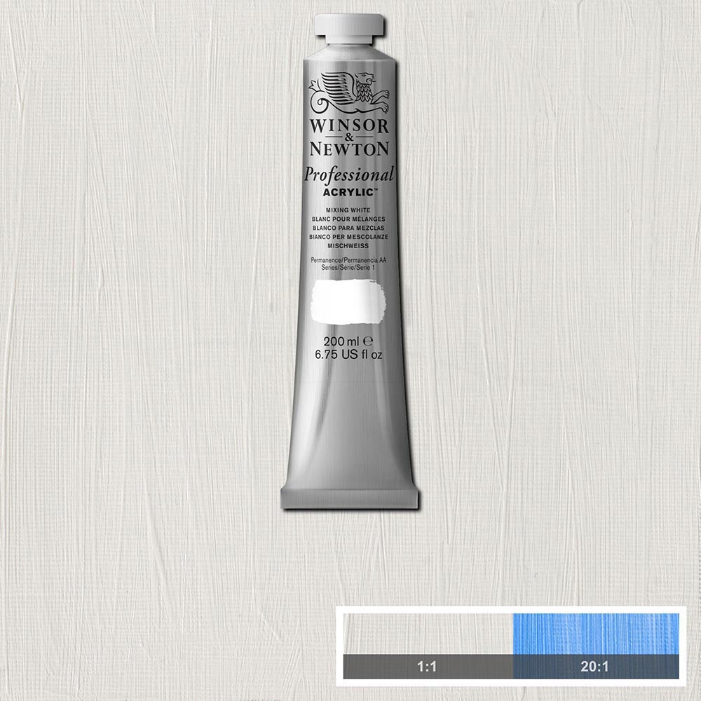 Winsor & Newton Professional Acrylic 200ml Soft Mixing White 415 S.1