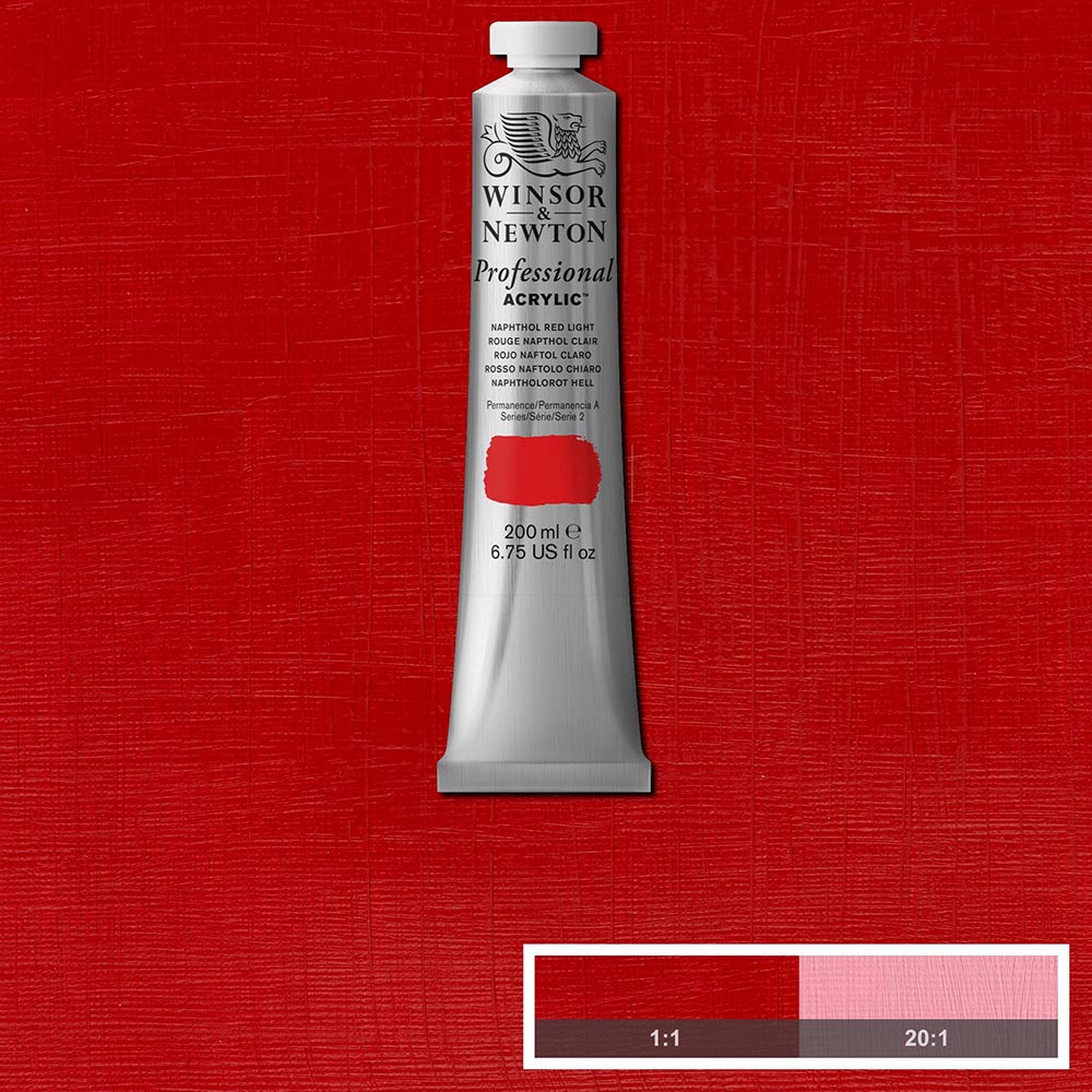 Winsor & Newton Professional Acrylic 200ml Naphthol Red Light 421 S.2