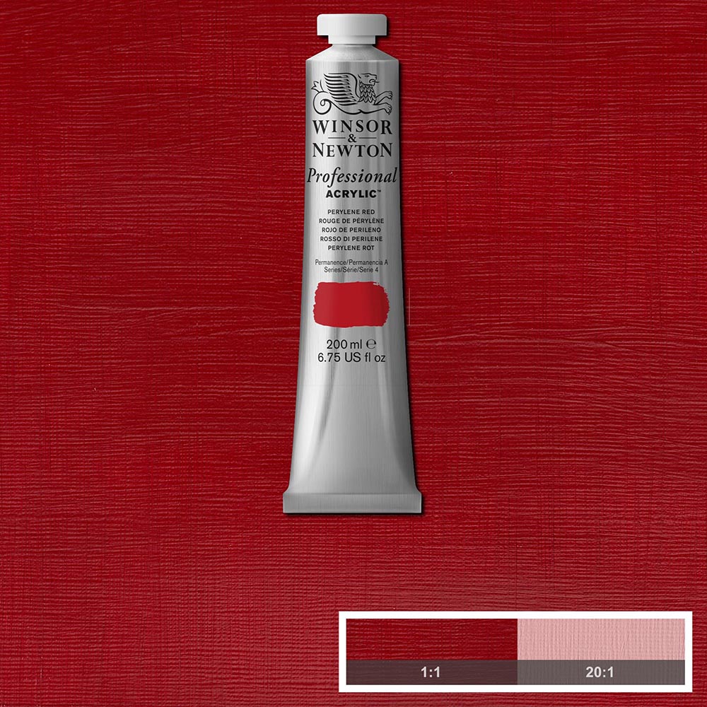 Winsor & Newton Professional Acrylic 200ml Perylene Red 464 S.4