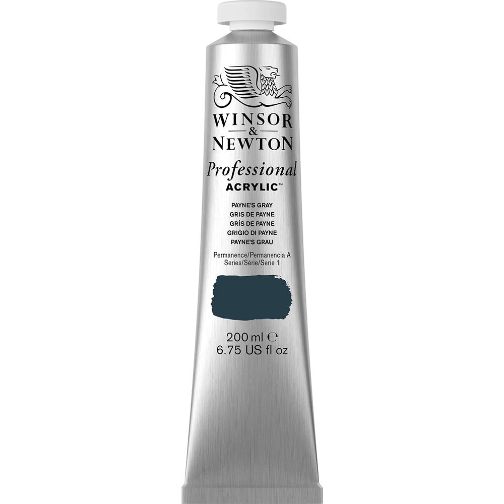 Winsor & Newton Professional Acrylic 200ml Payne’s Gray 465 S.1
