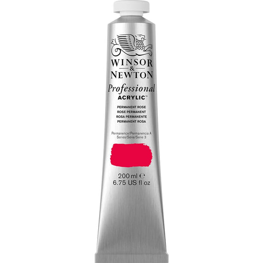 Winsor & Newton Professional Acrylic 200ml Permanent Rose 502 S.3