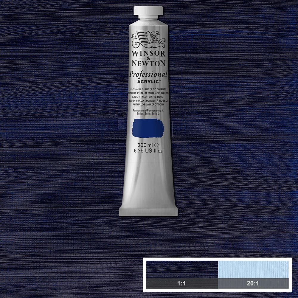 Winsor & Newton Professional Acrylic 200ml Phthalo Blue (Red Shade) 514 S.2