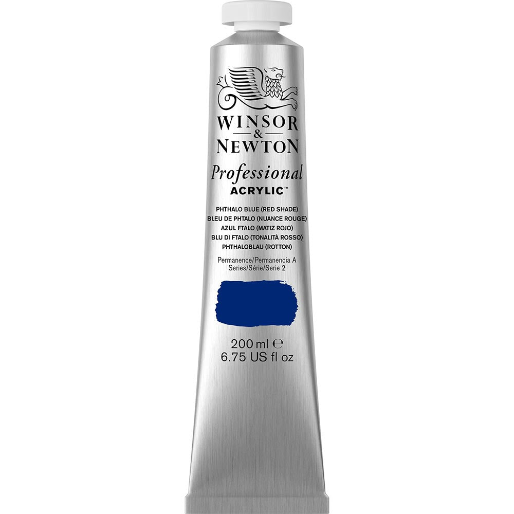 Winsor & Newton Professional Acrylic 200ml Phthalo Blue (Red Shade) 514 S.2
