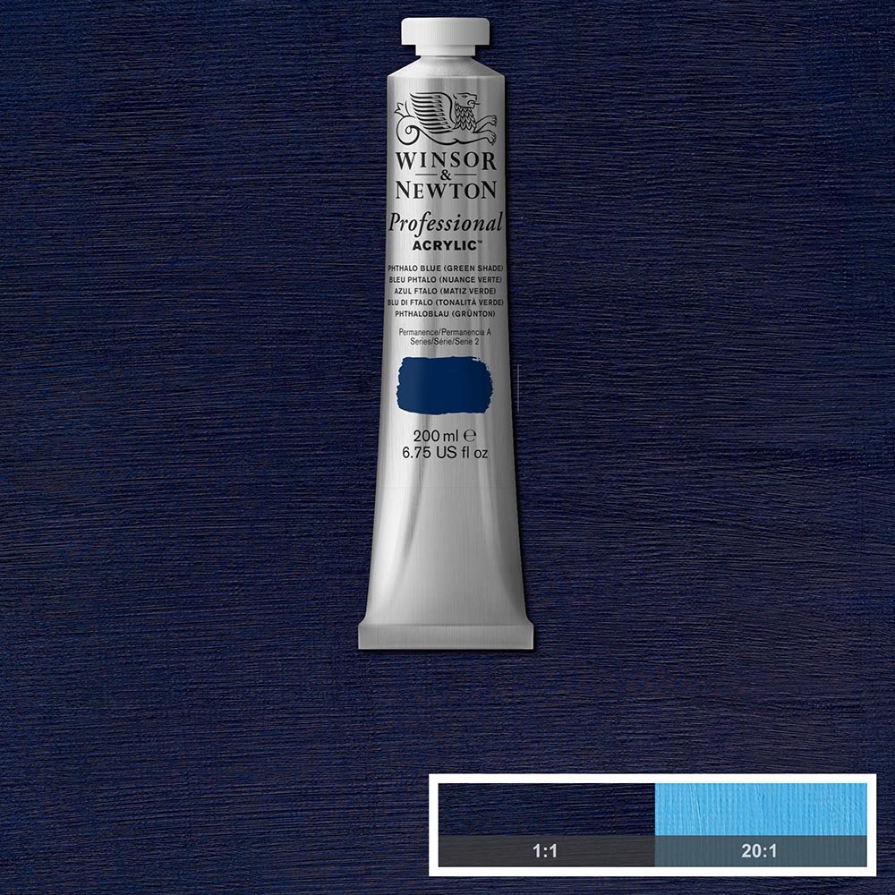 Winsor & Newton Professional Acrylic 200ml Phthalo Blue (Green Shade) 515 S.2
