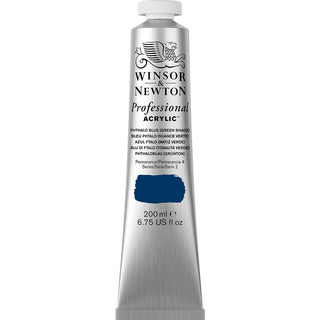 Winsor & Newton Professional Acrylic 200ml Phthalo Blue (Green Shade) 515 S.2