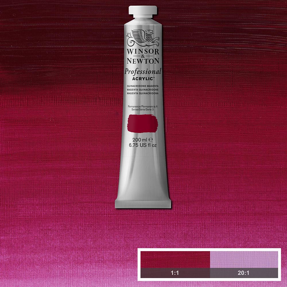 Winsor & Newton Professional Acrylic 200ml Quinacridone Magenta 545 S.3