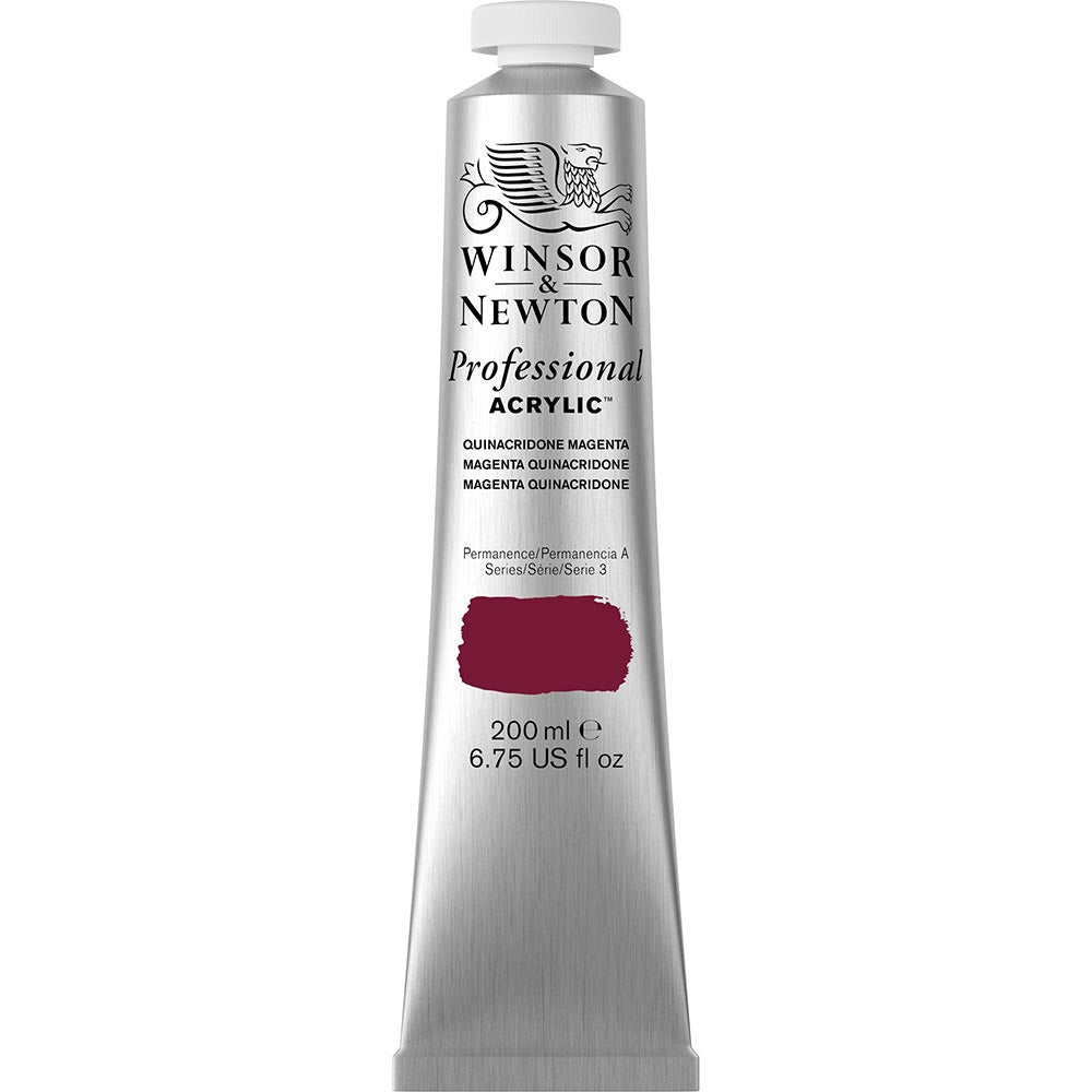 Winsor & Newton Professional Acrylic 200ml Quinacridone Magenta 545 S.3