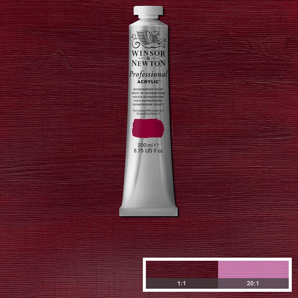 Winsor & Newton Professional Acrylic 200ml Quinacridone Violet 550 S.3