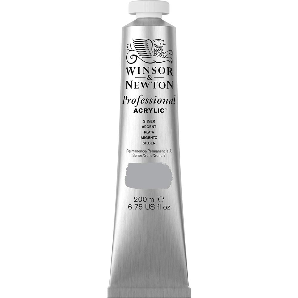 Winsor & Newton Professional Acrylic 200ml Silver No.1 617 S.3
