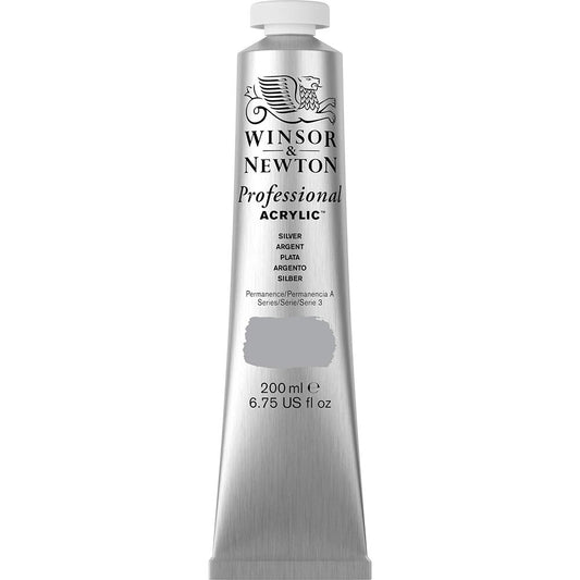 Winsor & Newton Professional Acrylic 200ml Silver No.1 617 S.3