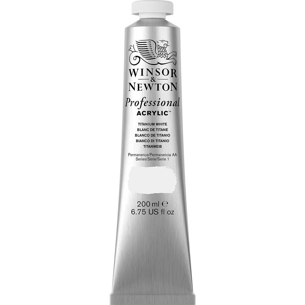 Winsor & Newton Professional Acrylic 200ml Titanium White 644 S.1