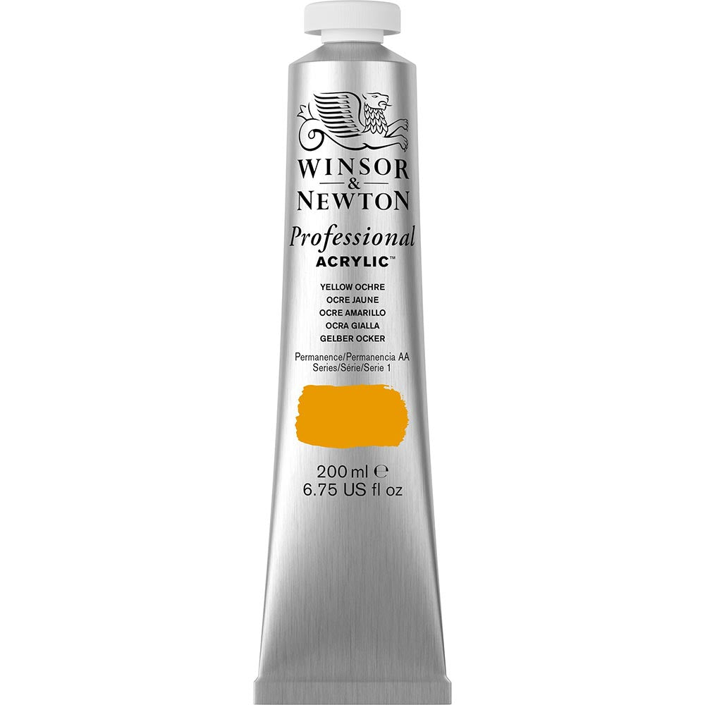 Winsor & Newton Professional Acrylic 200ml Yellow Ochre 744 S.1