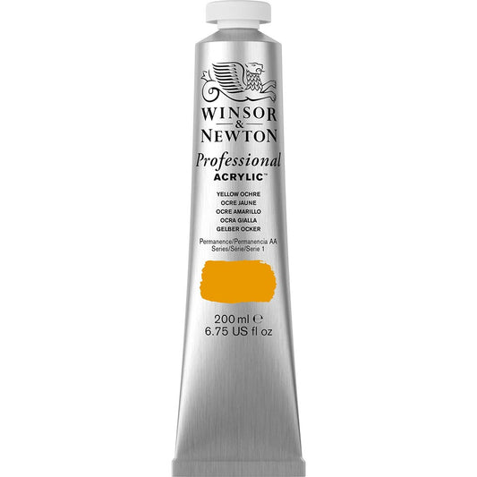 Winsor & Newton Professional Acrylic 200ml Yellow Ochre 744 S.1