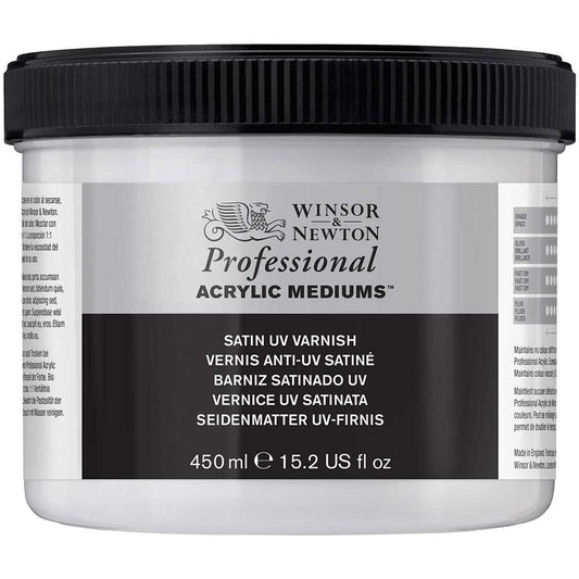 Winsor & Newton Professional Acrylic Satin UV Varnish 450ml (Saten UV Vernik)