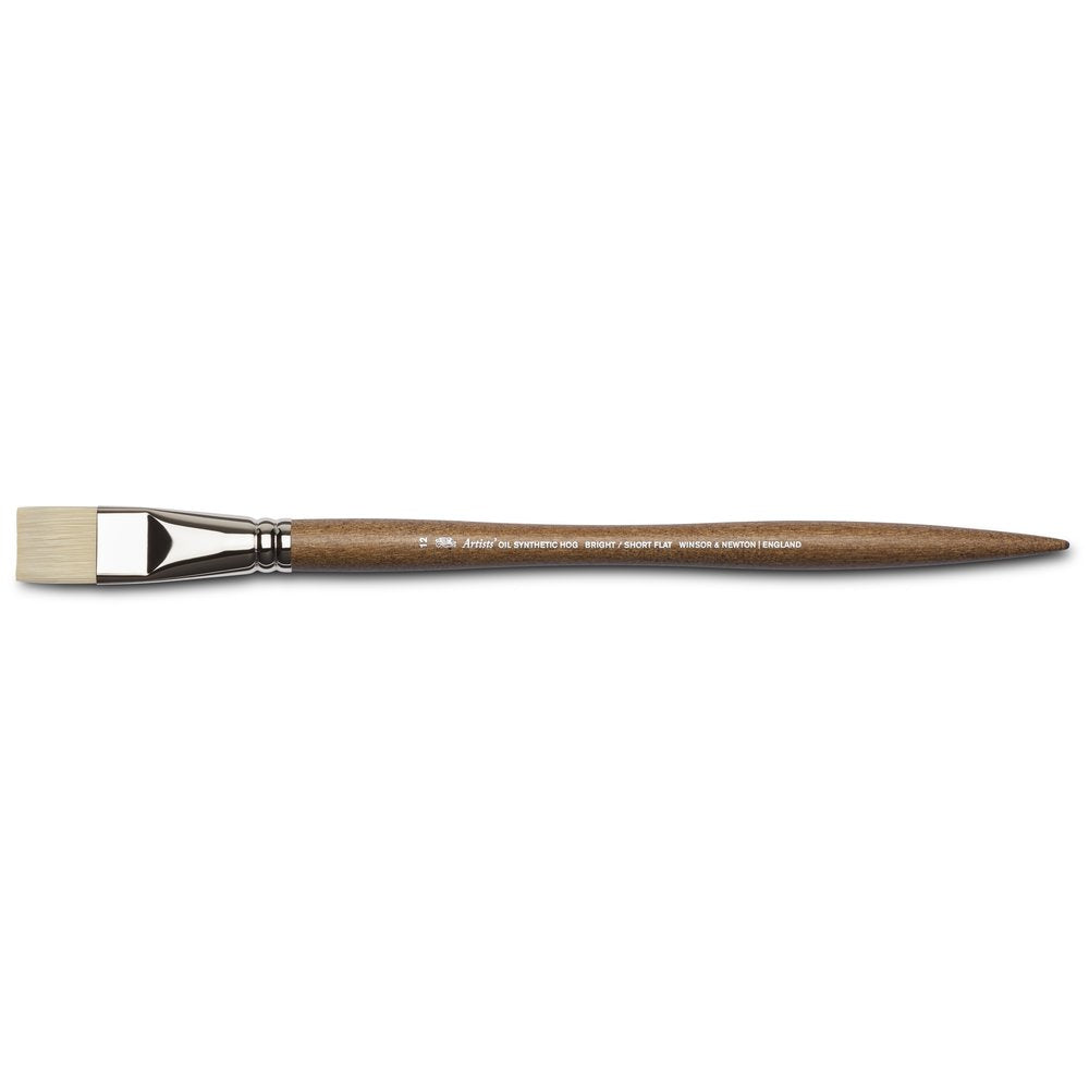 Winsor & Newton Artists' Sentetik Sert Kıl Uzun Saplı Kısa Yassı Fırça No:12