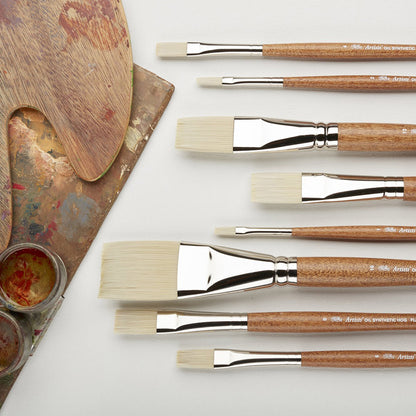 Winsor & Newton Artists' Sentetik Sert Kıl Uzun Saplı Yassı Fırça No:4