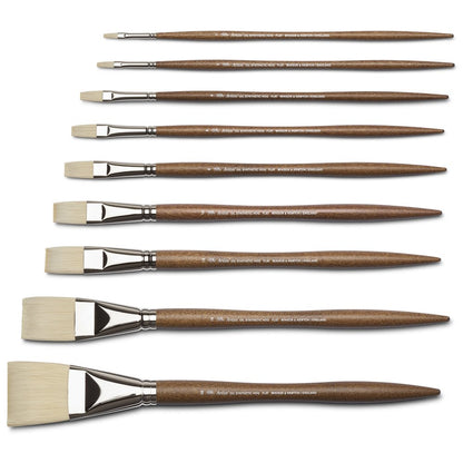 Winsor & Newton Artists' Sentetik Sert Kıl Uzun Saplı Yassı Fırça No:10