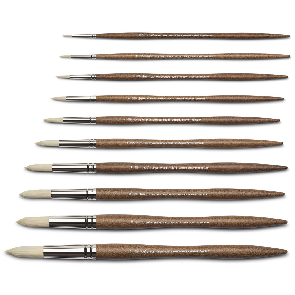 Winsor & Newton Artists' Sentetik Sert Kıl Uzun Saplı Yuvarlak Fırça No:8