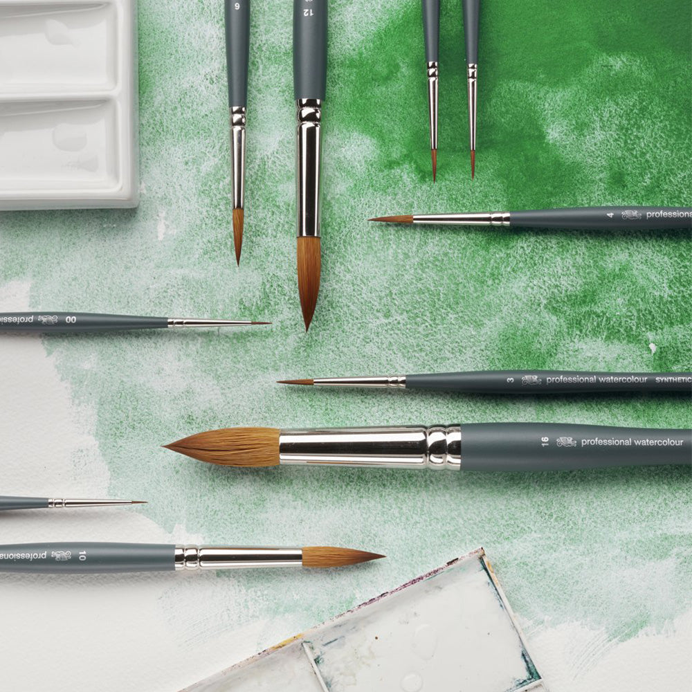 Winsor & Newton Professional Suluboya Sentetik Yuvarlak Fırça No:10