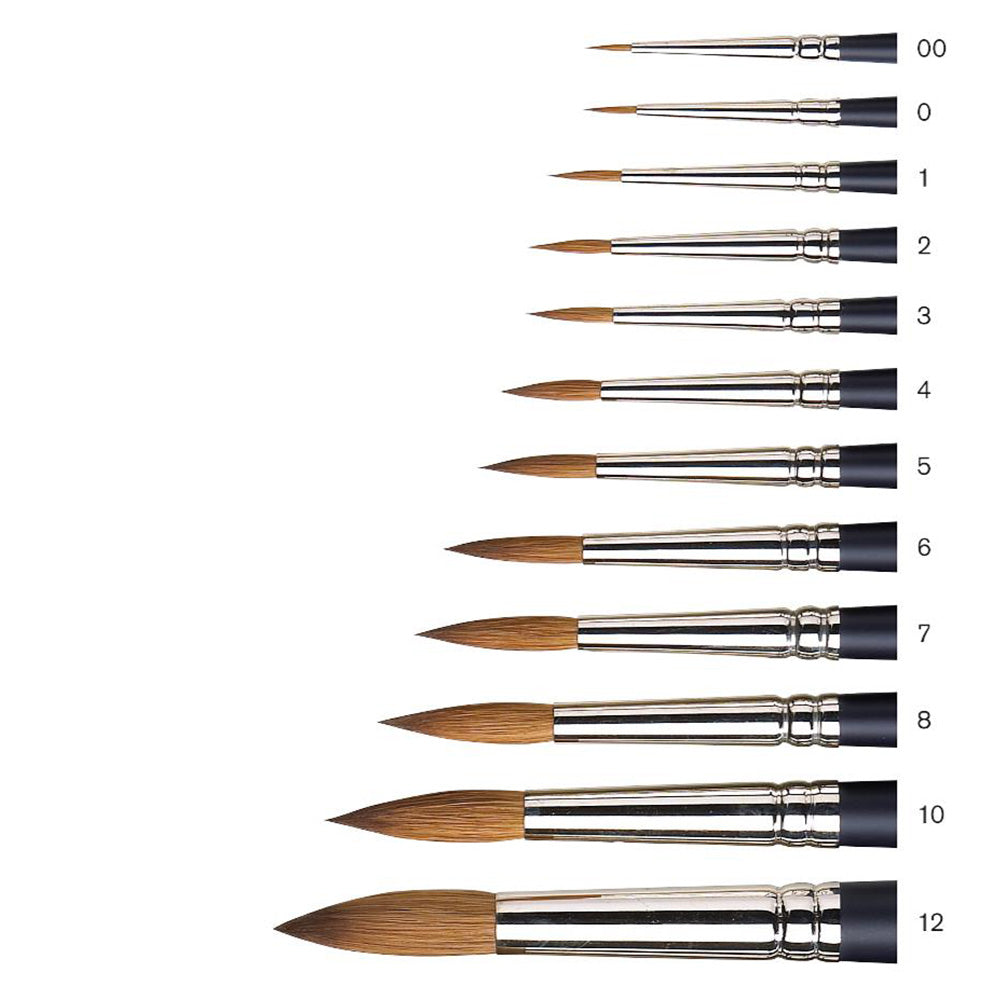 Winsor & Newton Professional Kolinsky Kısa Saplı Samur Yuvarlak Fırça N:1
