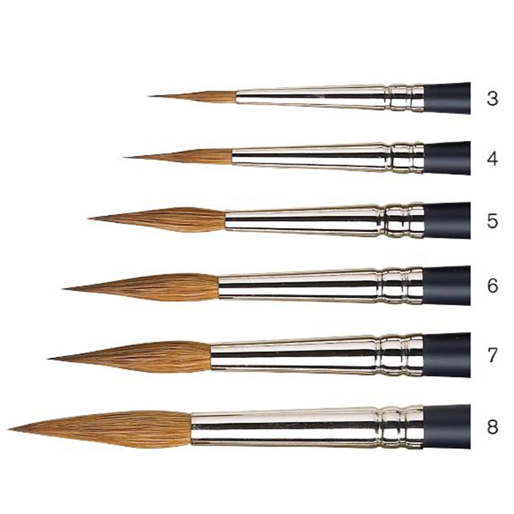 Winsor & Newton Professional Kolinsky Kısa Saplı Samur Sivri Uçlu Fırça N:3