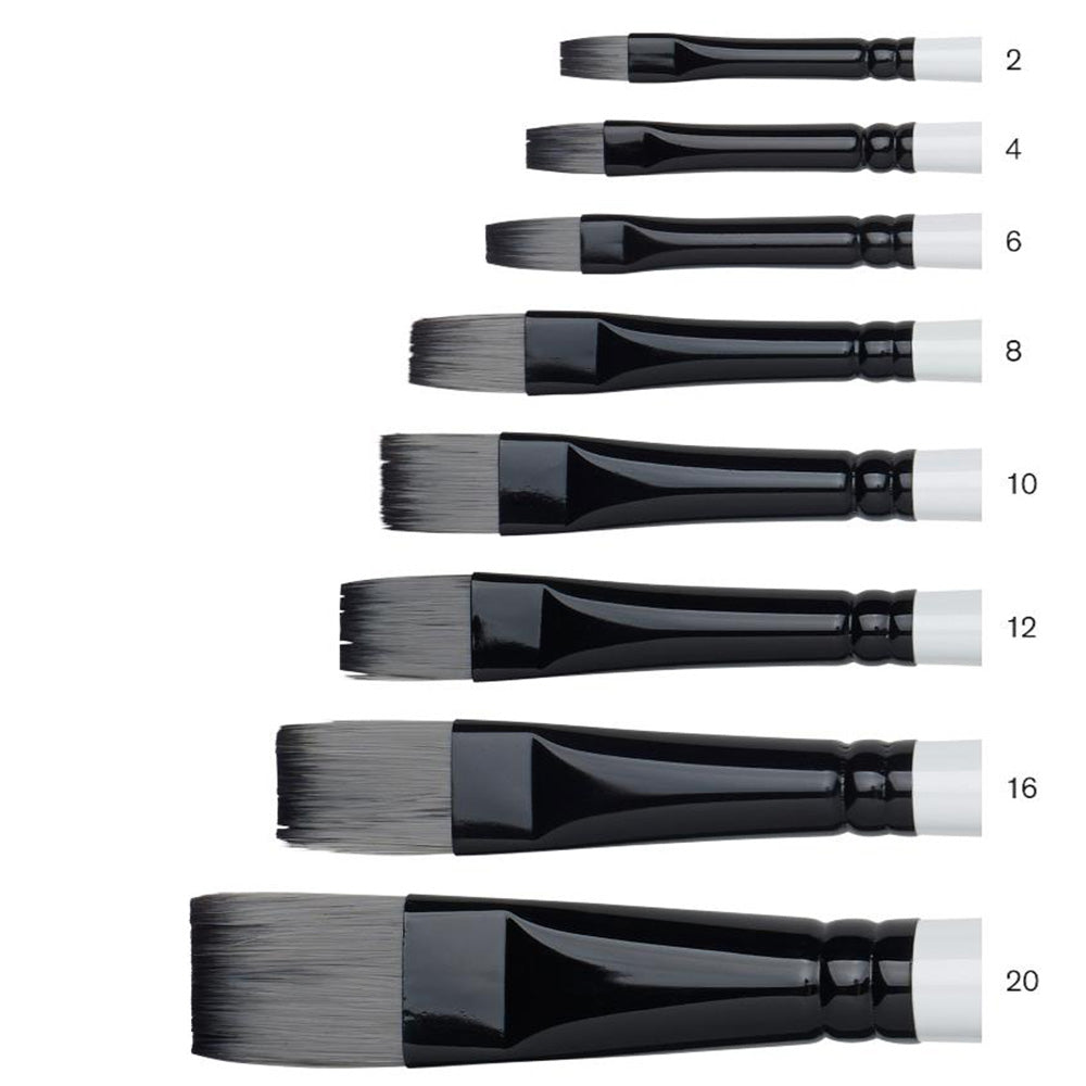 Winsor & Newton Professional Akrilik Uzun Saplı Sentetik Kısa Yassı Fırça N:16
