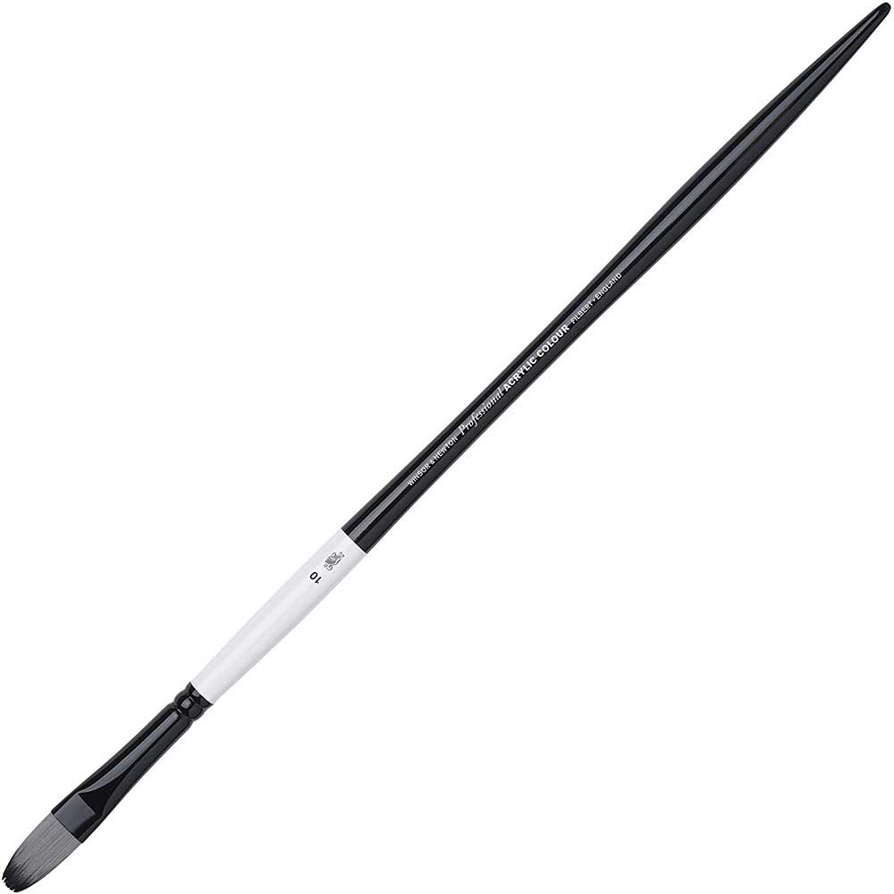 Winsor & Newton Professional Akrilik Uzun Saplı Sentetik Kedidili Fırça N:10