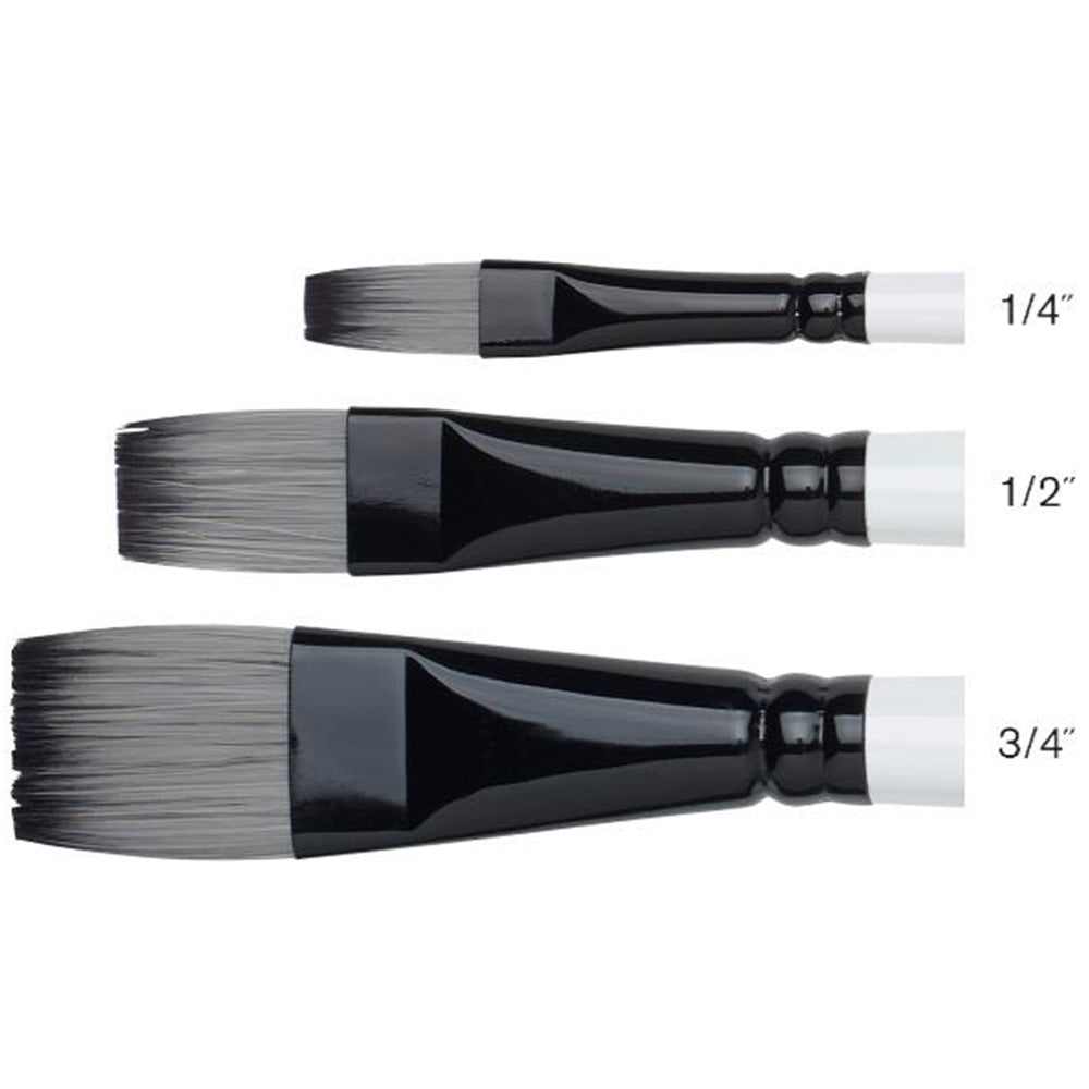 Winsor & Newton Professional Akrilik Uzun Sap Sentetik One-Stroke Fırçası N:3/4