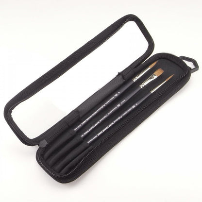 Winsor & Newton Professional Kolinsky Kısa Saplı Samur Fırça Seti Çantalı (3 adet)