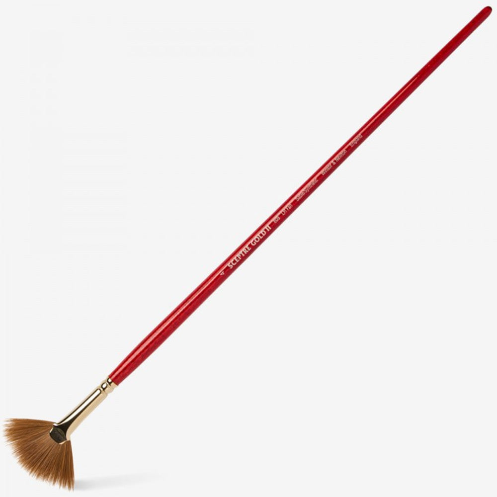 Winsor & Newton Sceptre Gold II Seri 808 Kısa Saplı Yelpaze Fırça No.4