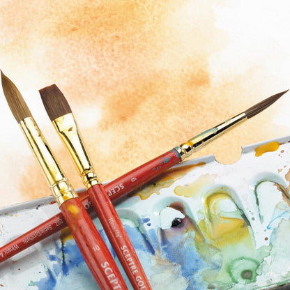 Winsor & Newton Sceptre Gold II Seri 202 Kısa Saplı Tasarım/Detay Fırçası N:2