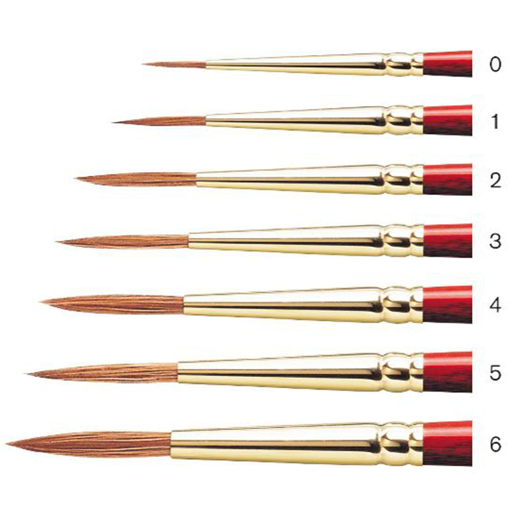 Winsor & Newton Sceptre Gold II Seri 202 Kısa Saplı Tasarım/Detay Fırçası N:3