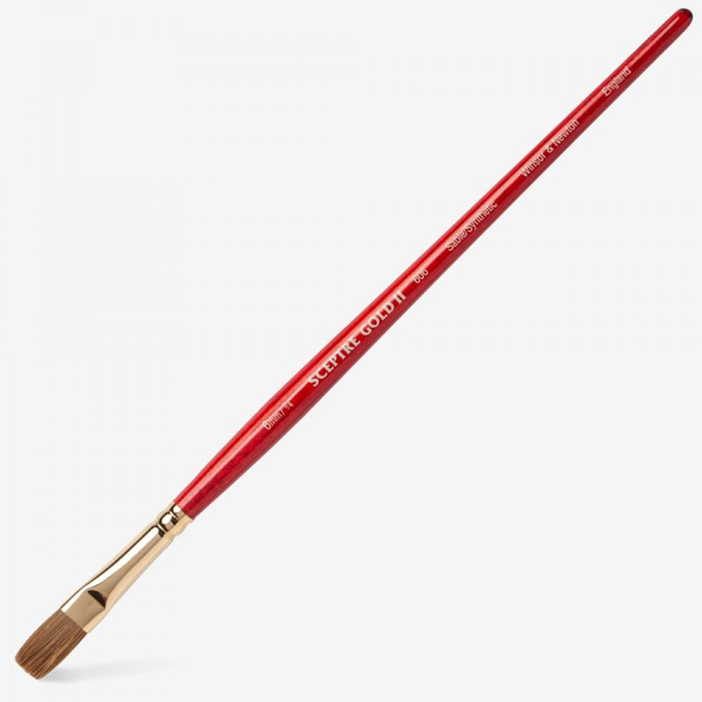 Winsor & Newton Sceptre Gold II Seri 606 Kısa Saplı One-Stroke Fırçası N:1/4"