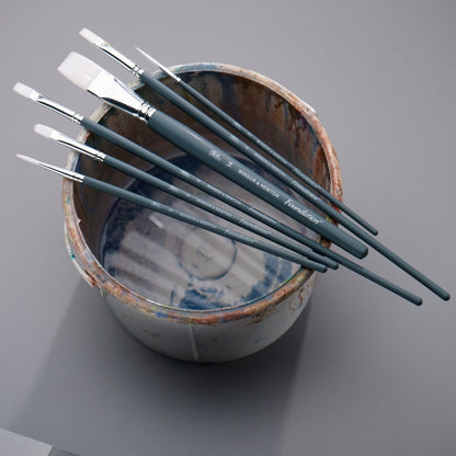 Winsor & Newton Foundation Uzun Saplı Sentetik Akrilik Fırçası Seti 6'lı
