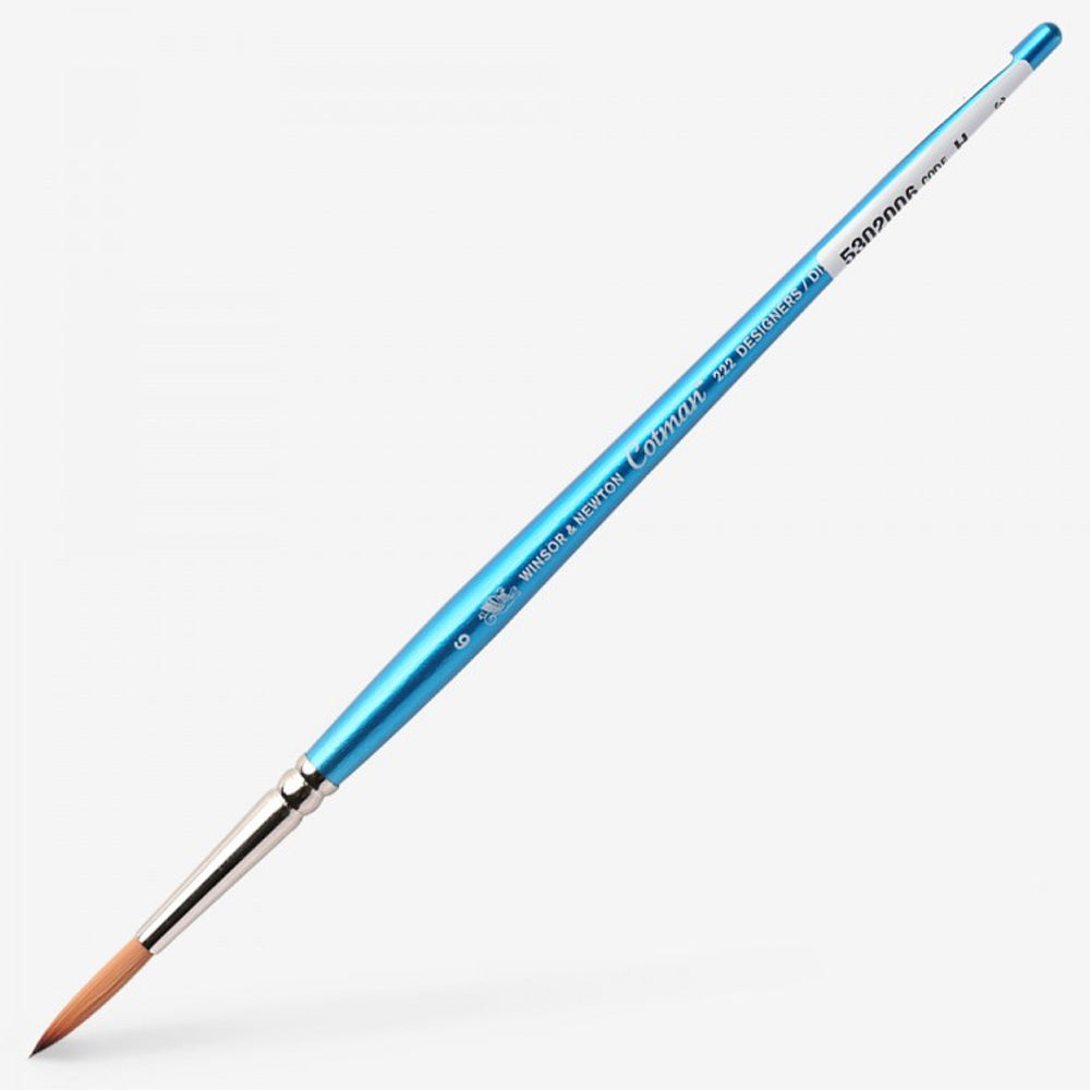 Winsor & Newton Cotman Seri 222 Kısa Saplı Sentetik Tasarım/Detay Fırçası N:6