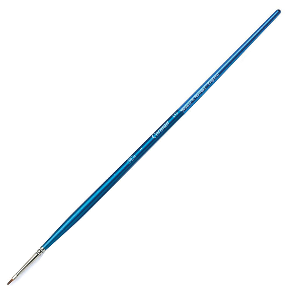 Winsor & Newton Cotman Seri 555 Uzun Saplı Sentetik Kısa Yassı Fırça N:1