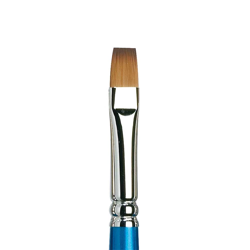 Winsor & Newton Cotman Seri 555 Uzun Saplı Sentetik Kısa Yassı Fırça N:10