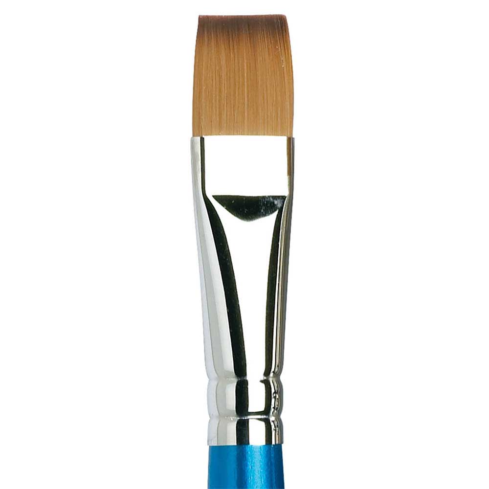 Winsor & Newton Cotman Seri 555 Uzun Saplı Sentetik Kısa Yassı Fırça N:18