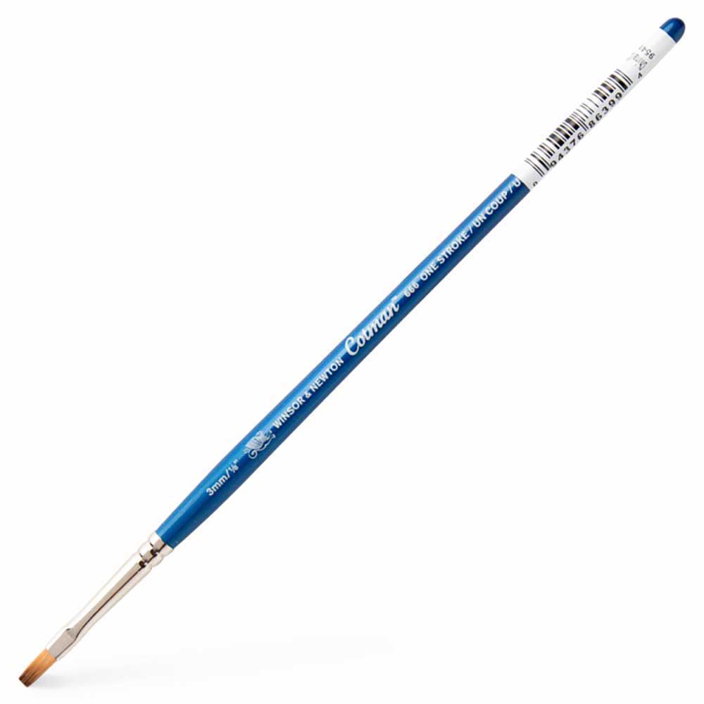 Winsor & Newton Cotman Seri 666 Uzun Saplı Sentetik One-Stroke Fırça N:1/8" (3mm)