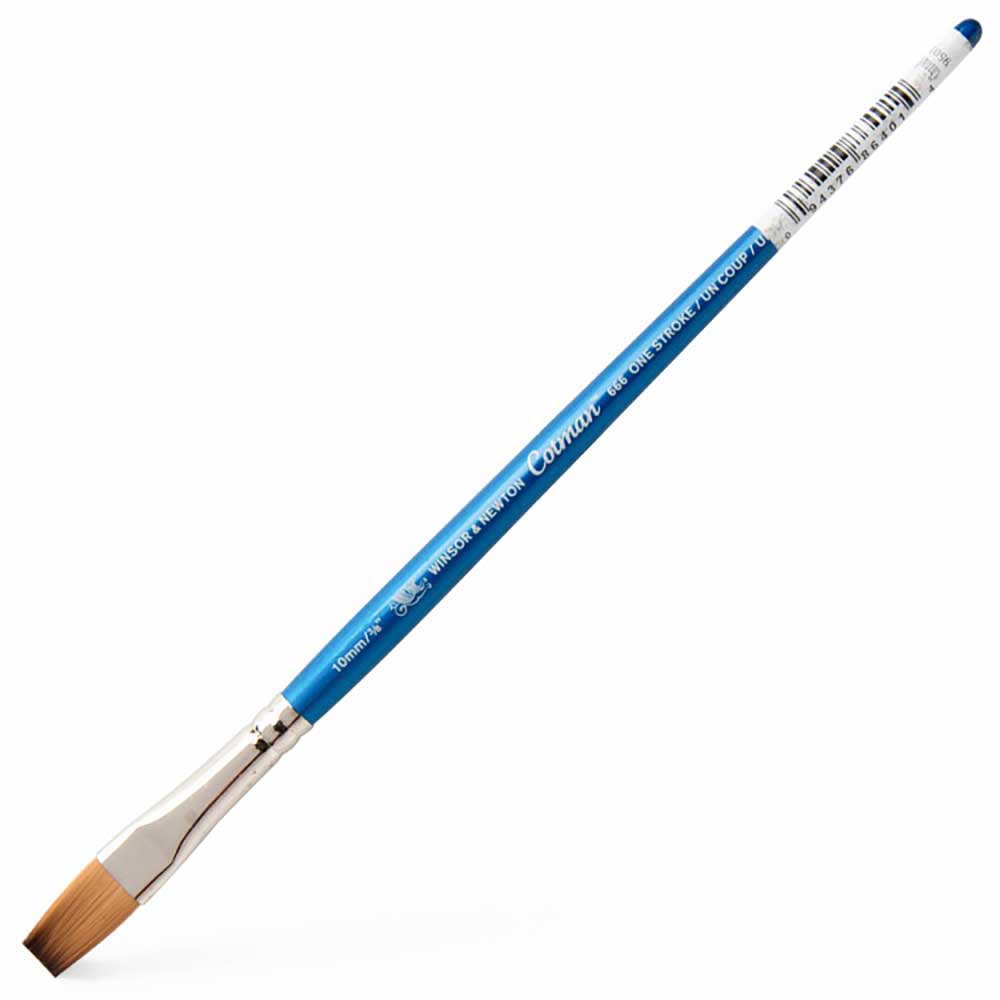 Winsor & Newton Cotman Seri 666 Uzun Saplı Sentetik One-Stroke Fırça N:3/8" (10mm)