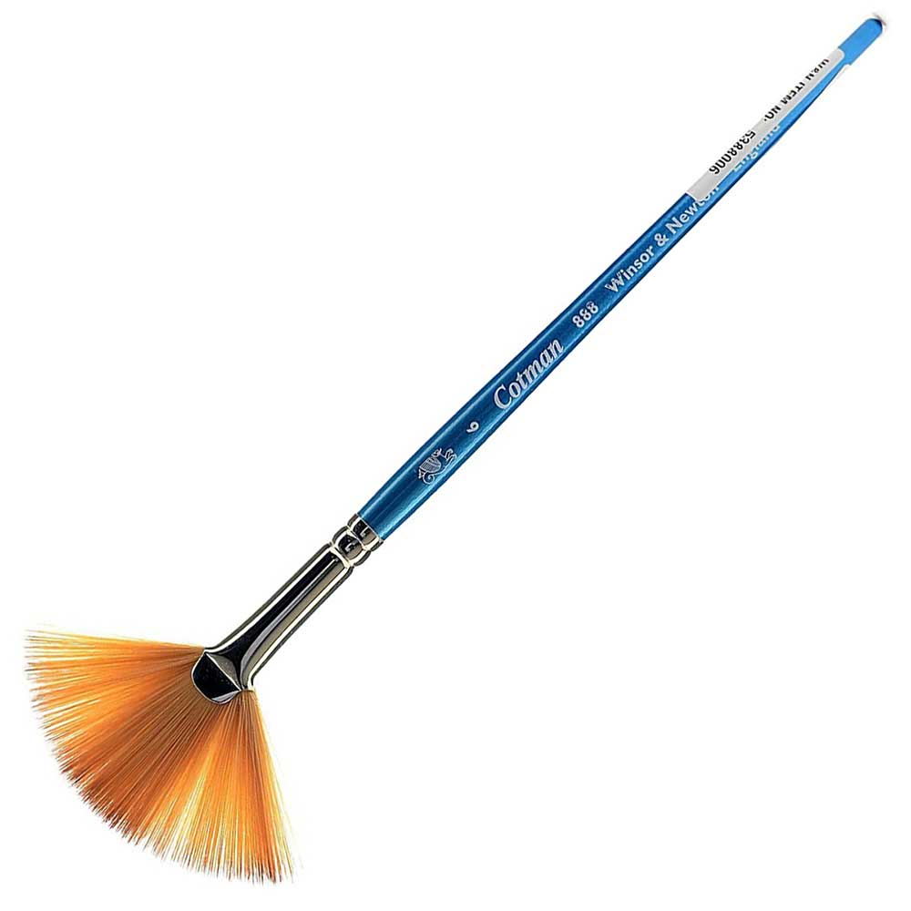 Winsor & Newton Cotman Seri 888 Kısa Saplı Sentetik Yelpaze Fırça N:6