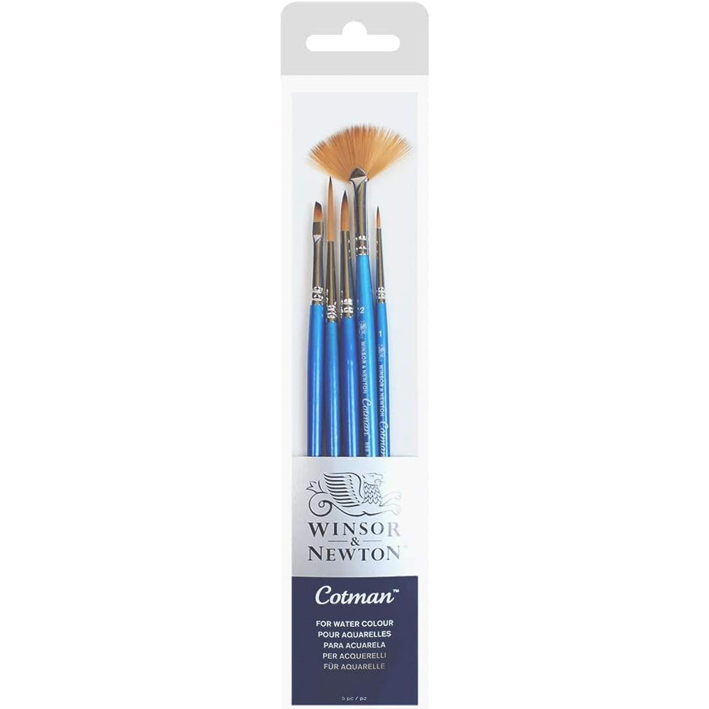 Winsor & Newton Cotman Kısa Saplı Sentetik Fırça Seti 1 (5'li)