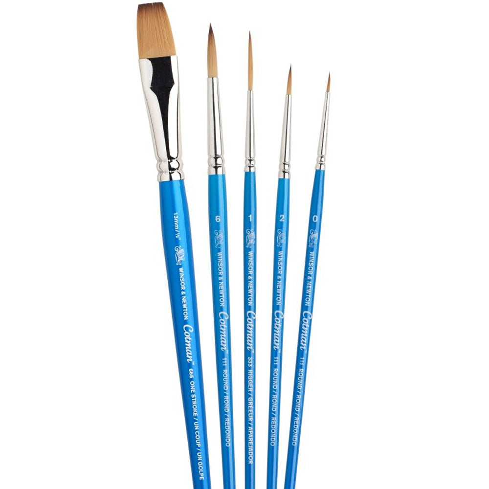Winsor & Newton Cotman Kısa Saplı Sentetik Fırça Seti 2 (5'li)