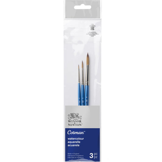 Winsor & Newton Cotman Kısa Saplı Sentetik Fırça Set 2 (3'lü)