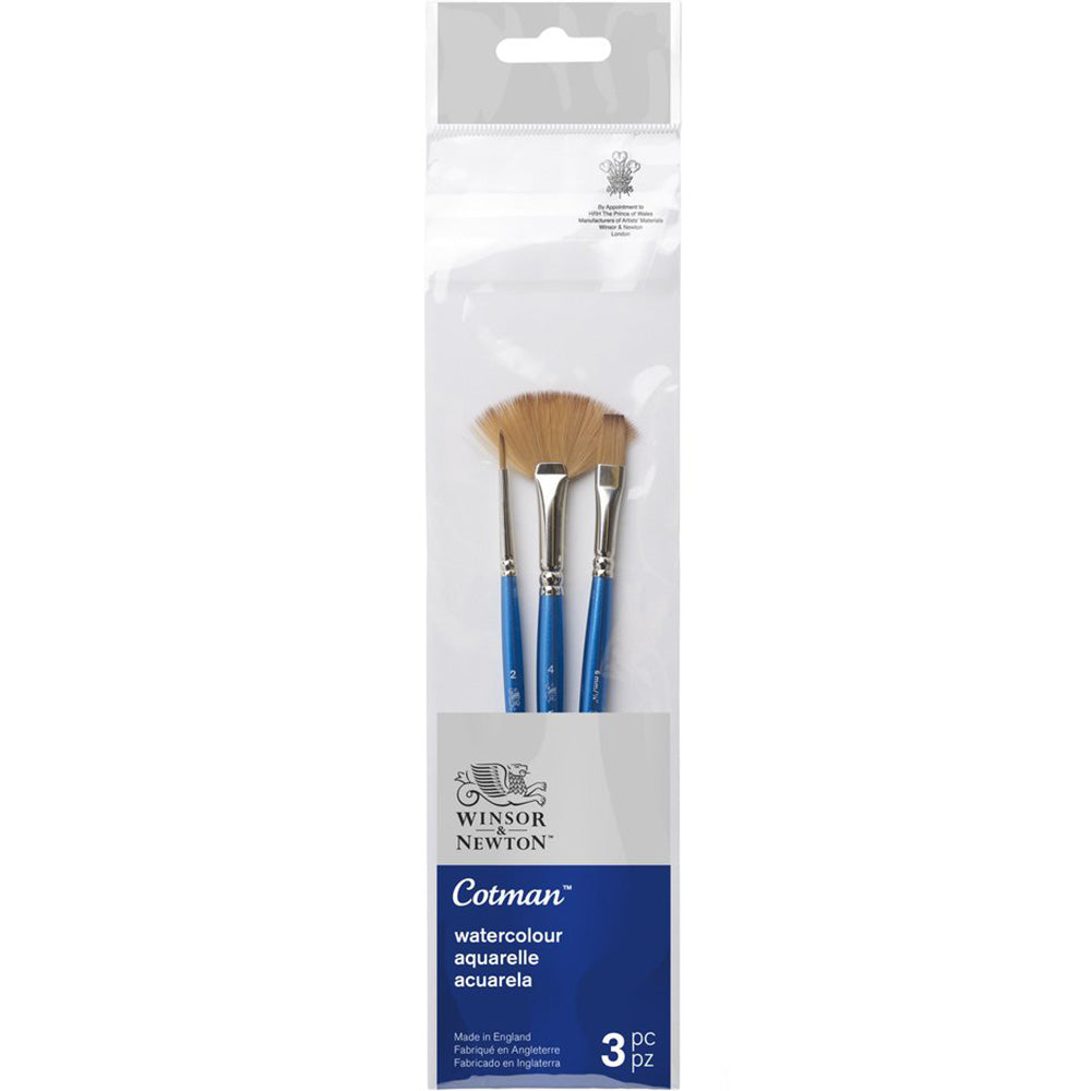 Winsor & Newton Cotman Kısa Saplı Sentetik Fırça Set 3 (3'lü)