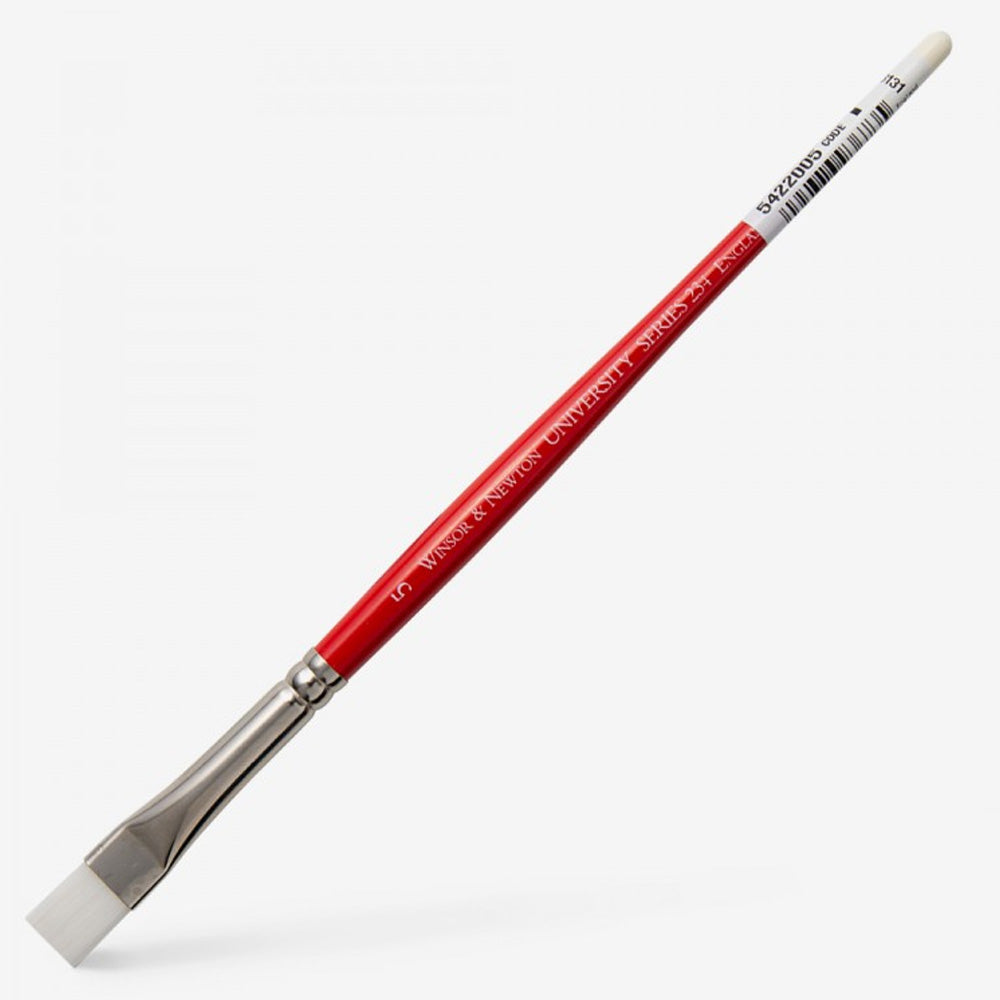 Winsor & Newton University Seri 234 Kısa Saplı Sentetik Kısa Yassı Fırça N:5