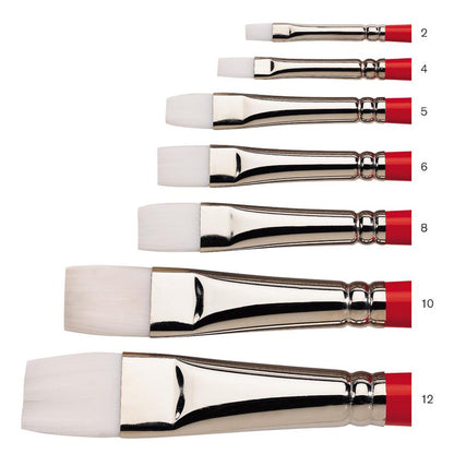 Winsor & Newton University Seri 234 Kısa Saplı Sentetik Kısa Yassı Fırça N:6